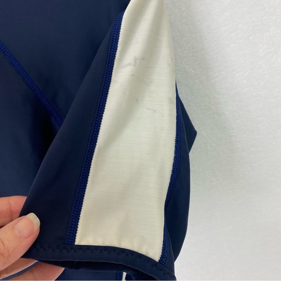 Katin USA Surf Boys Youth Rash Guard Size Large Blue White Short Sleeve USA Made - Picture 3 of 9